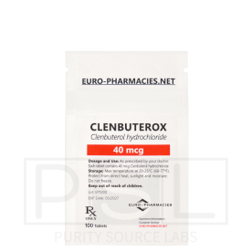 Clenbuterox (Clenbuterol) - 40mcg/tab, 100 pills/bag - Euro-Pharmacies
