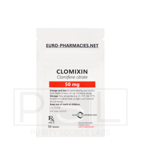 Clomixin (Clomid) - 50mg/tab, 50 pills/bag - Euro-Pharmacies - USA