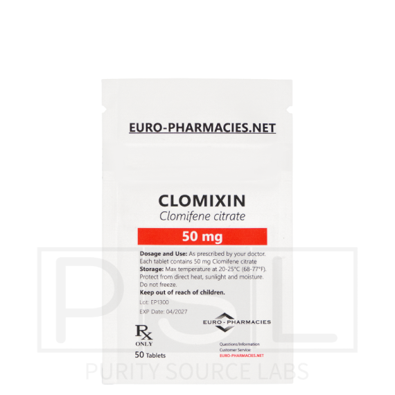 Clomixin (Clomid) - 50mg/tab, 50 pills/bag - Euro-Pharmacies - USA
