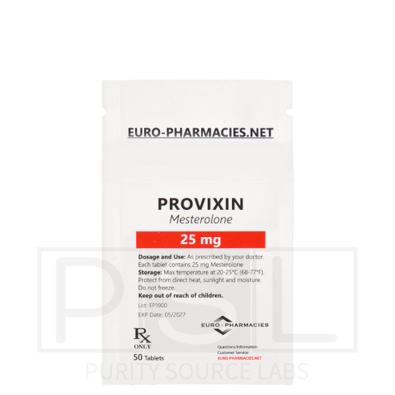 Provixin (Proviron) - 25mg/tab, 50 pills/bag - Euro-Pharmacies - USA