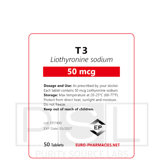 T3  -  50mcg/tab, 50 pills/bag - Euro-Pharmacies