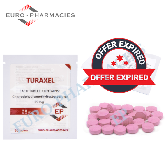 Turaxel 25 (Turanabol) - 25mg/tab, 50 pills/bag - Euro-Pharmacies - USA